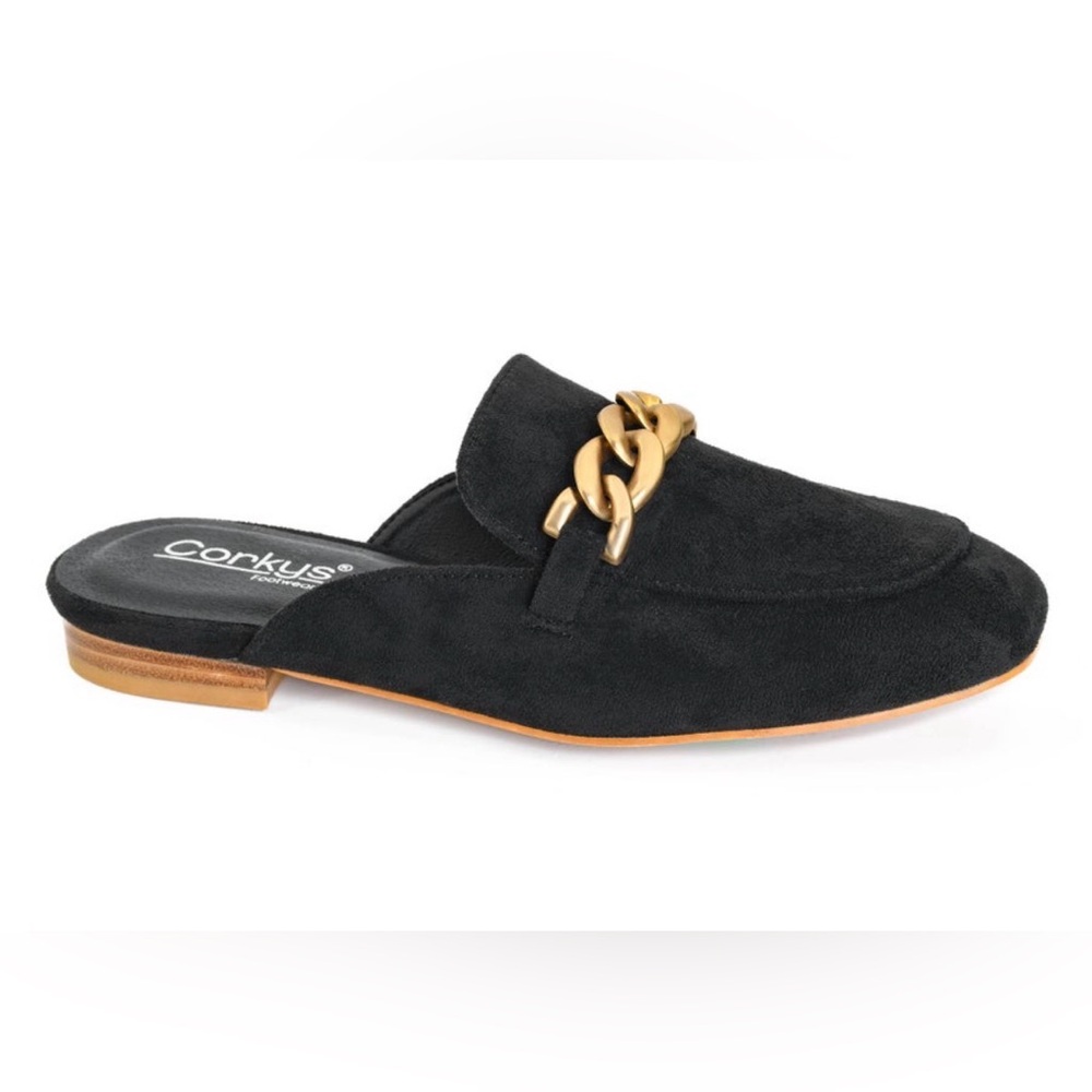 CORKYS KEEPSAKE MULE - BLACK FAUX
SUEDE - SIZE 9
